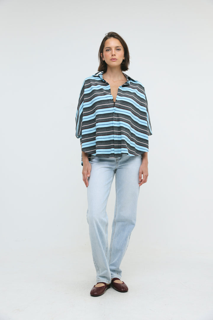 Crossing Grey Stripes Polo