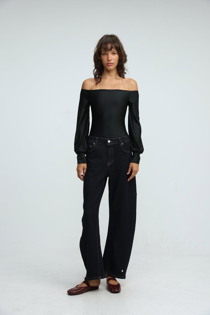 Era Black Off Shoulder Bodysuit