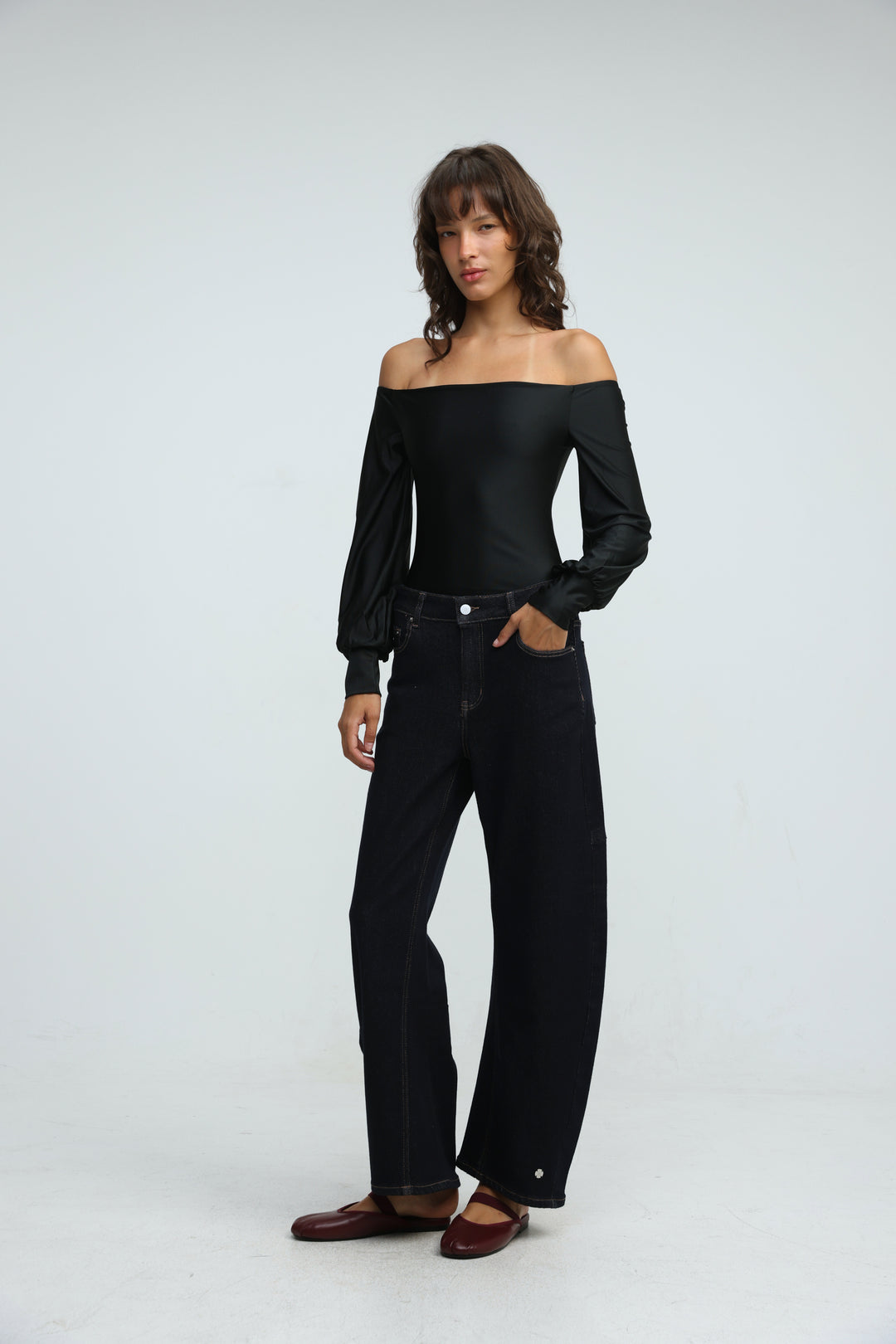Era Black Off Shoulder Bodysuit