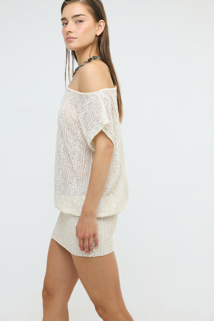 Palma Cream Mini Dress