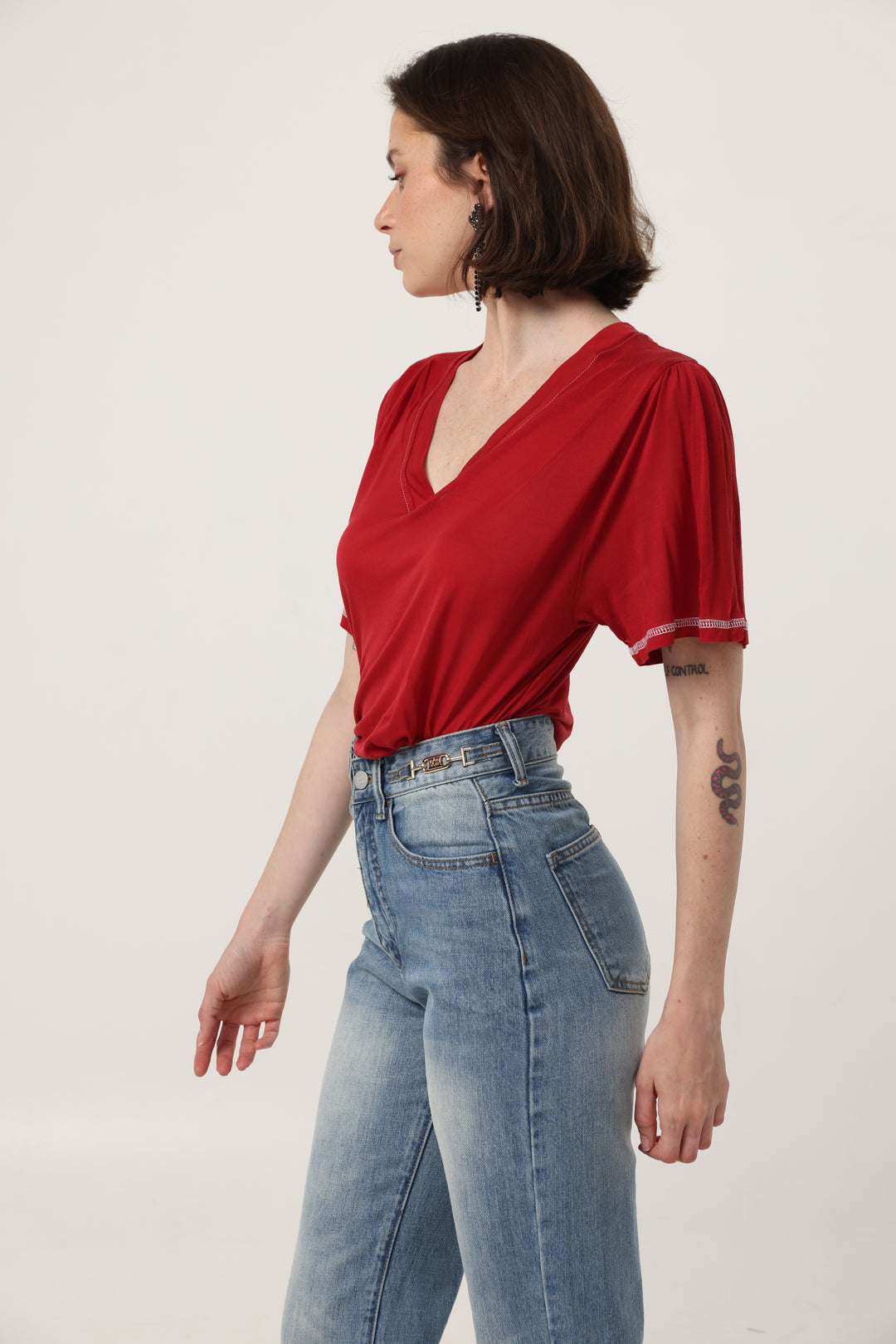 Clean Red V T-Shirt