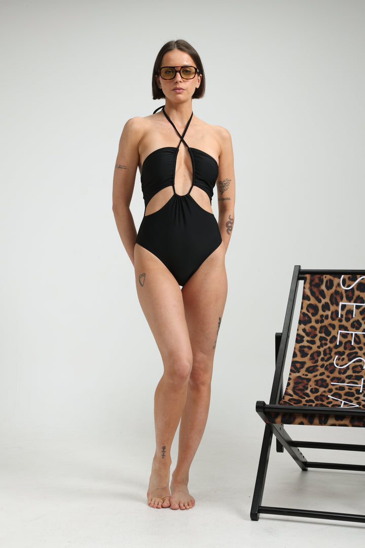 Symbolism Black Swimsuit בגד ים קשירה שחור