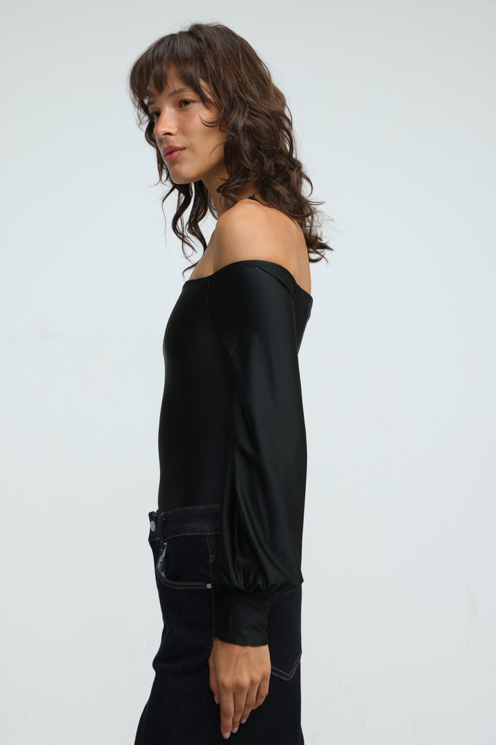 Era Black Off Shoulder Bodysuit