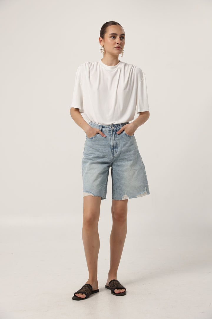 Star 606 Light Blue Bermuda Denim