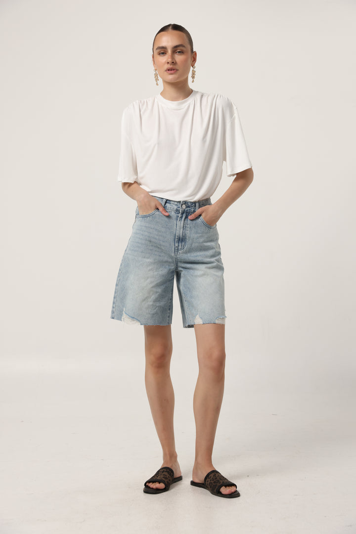 Star 606 Light Blue Bermuda Denim