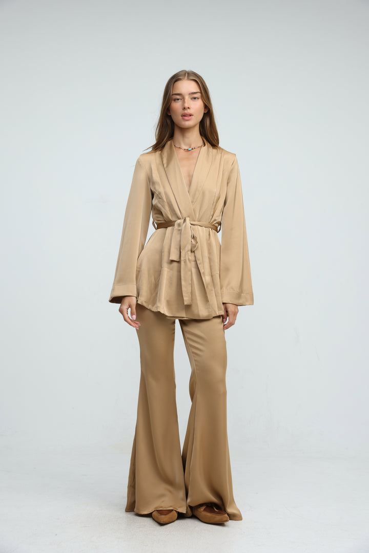 Frisson Brown Kimono