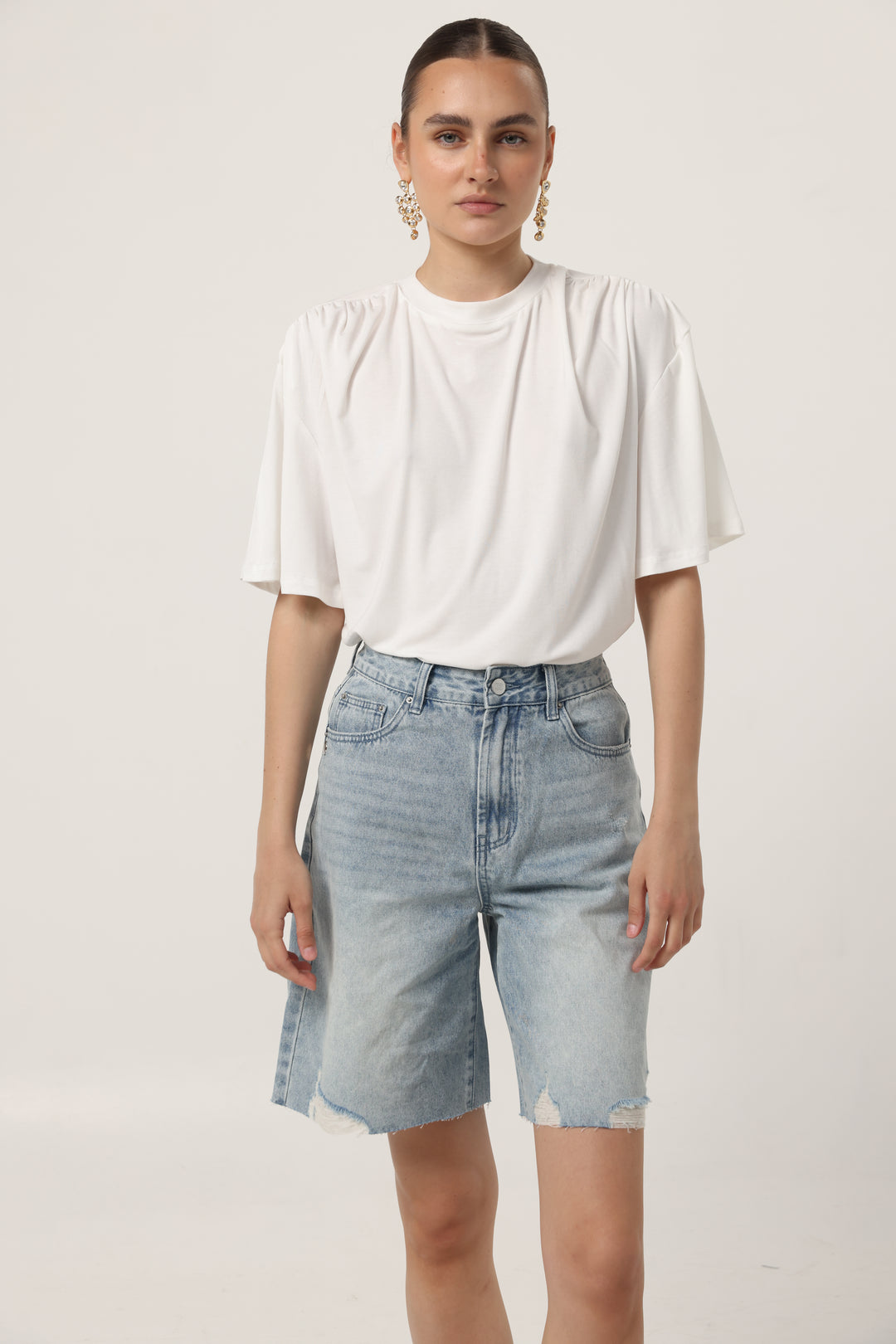 Star 606 Light Blue Bermuda Denim