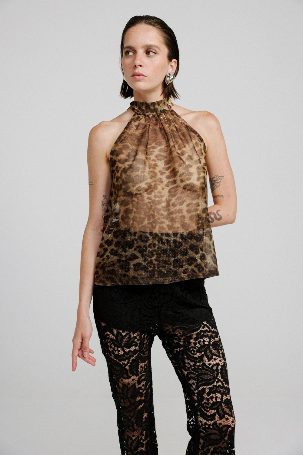 Collar Leopard Tank