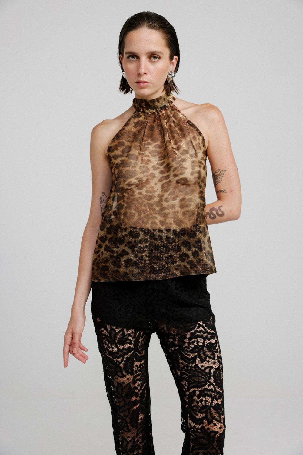 Collar Leopard Tank