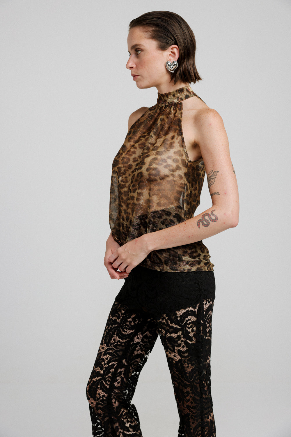 Collar Leopard Tank