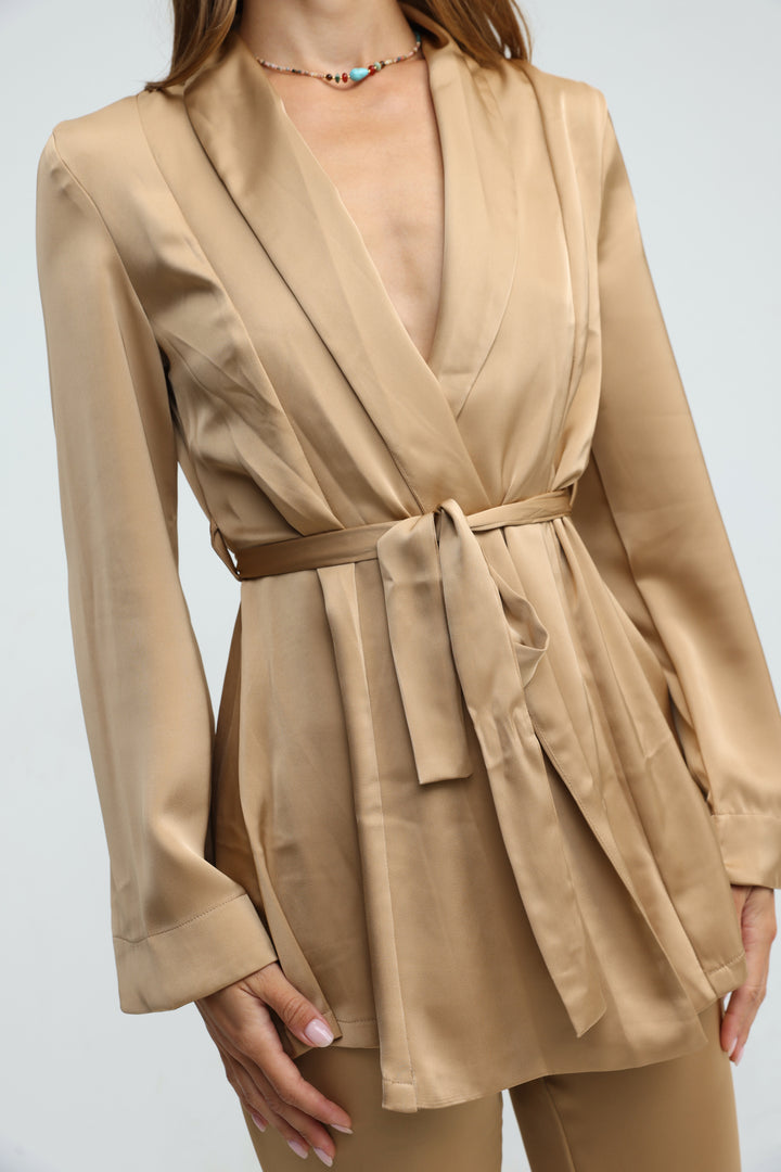 Frisson Brown Kimono