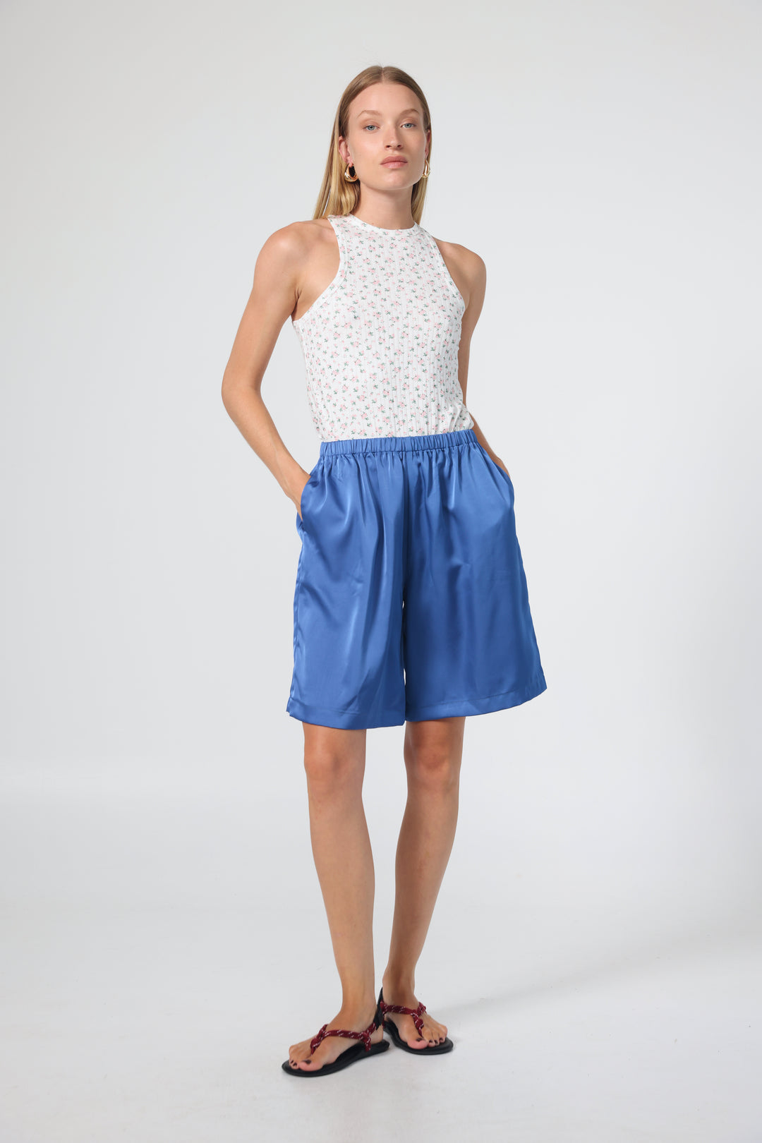 Saba White Floral Tank