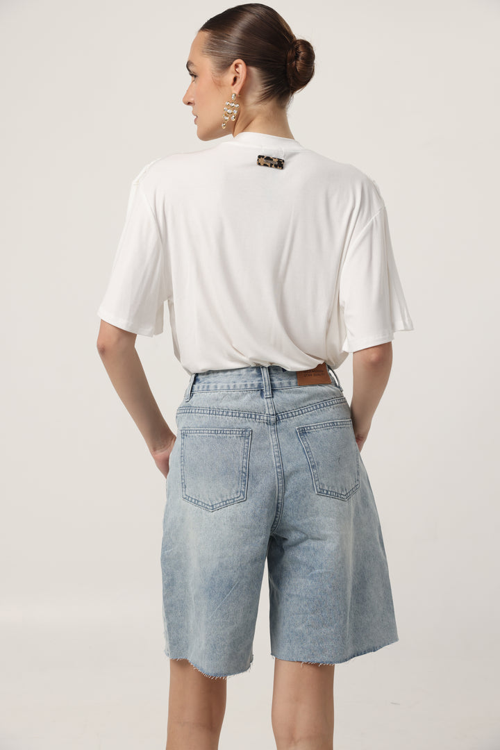 Star 606 Light Blue Bermuda Denim