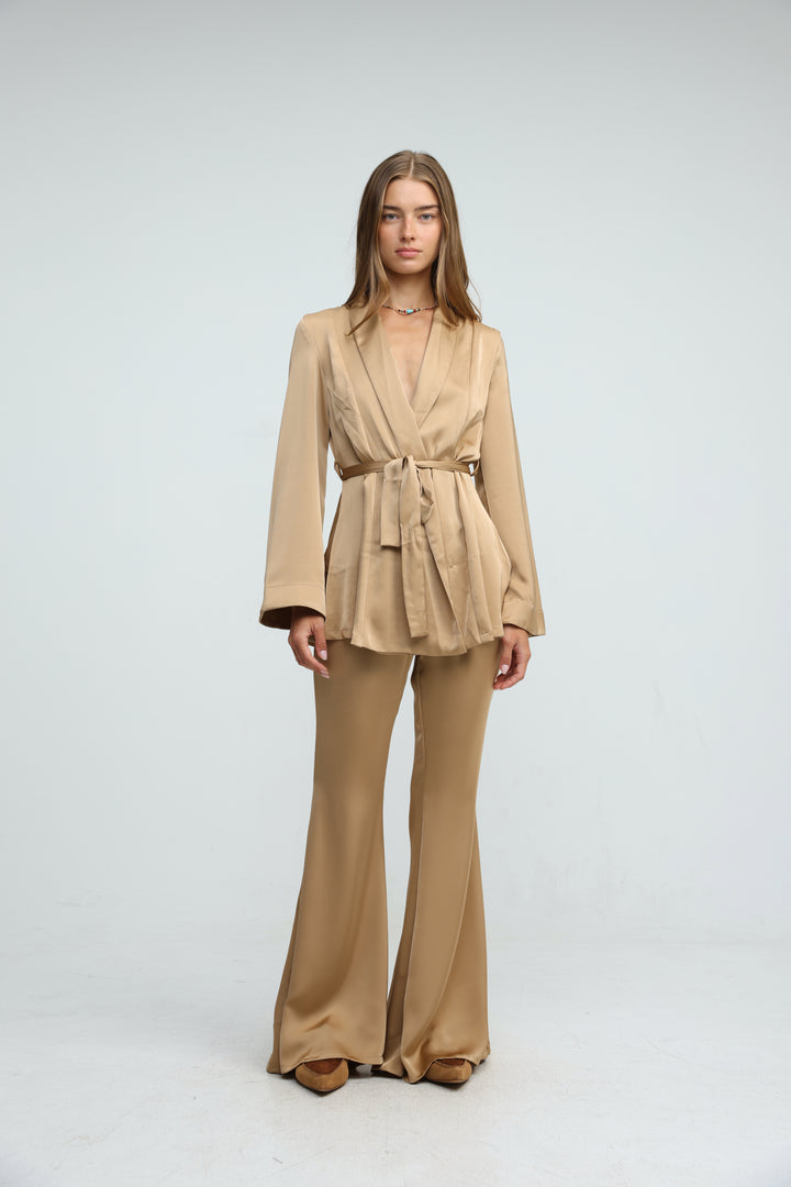 Frisson Brown Kimono