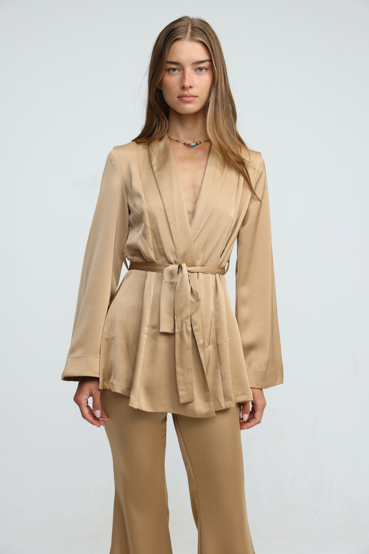 Frisson Brown Kimono