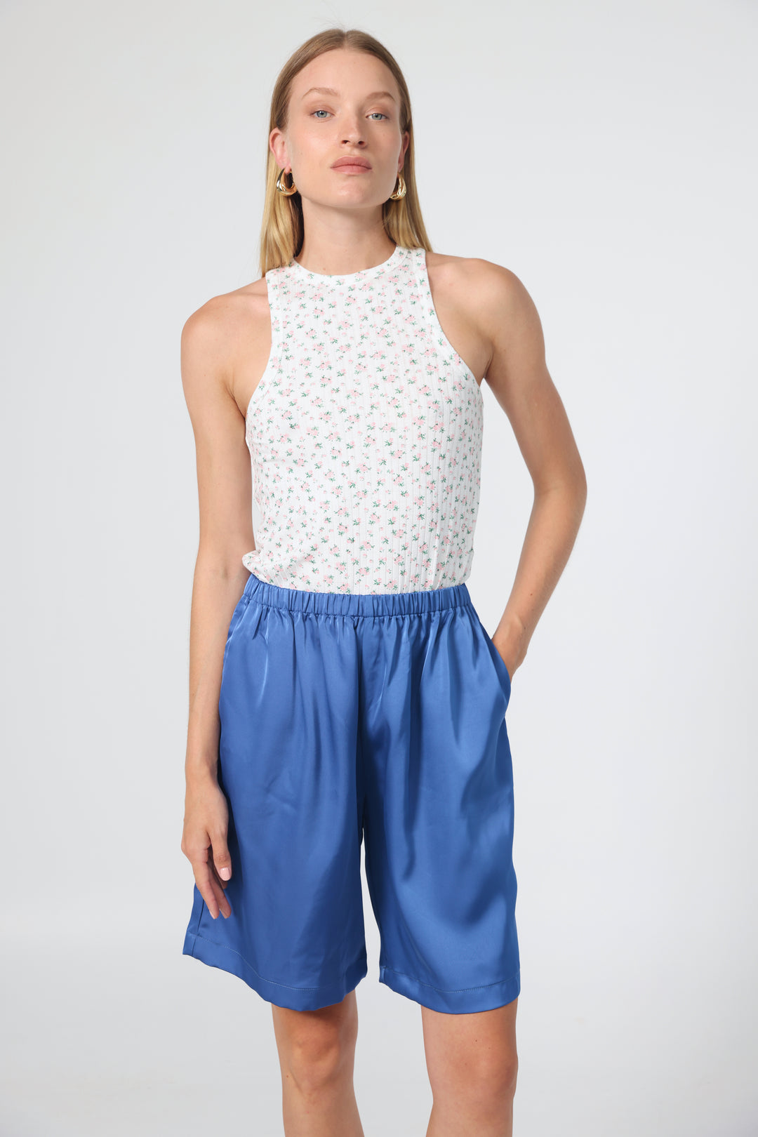 Saba White Floral Tank
