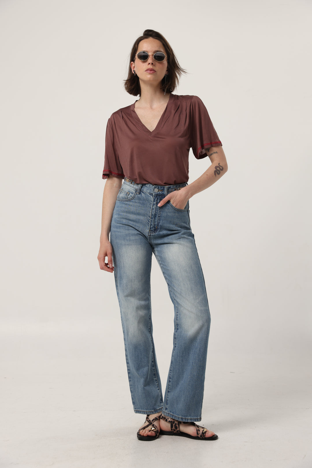 Clean Brown V T-Shirt
