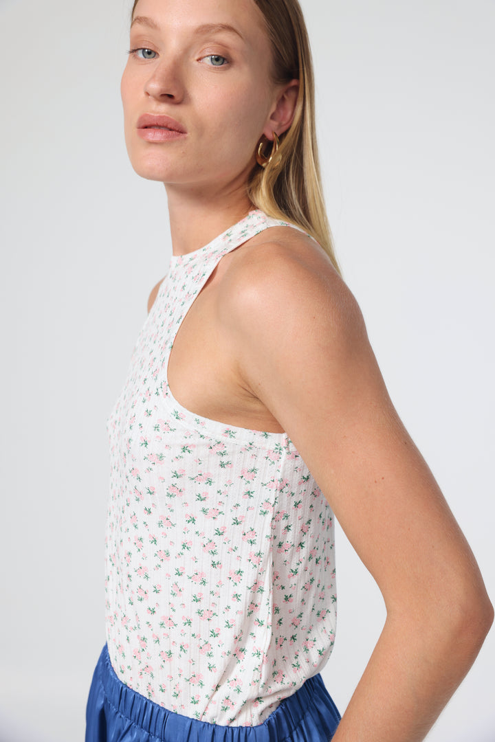 Saba White Floral Tank