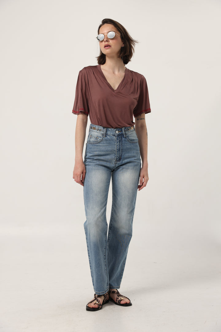 Clean Brown V T-Shirt