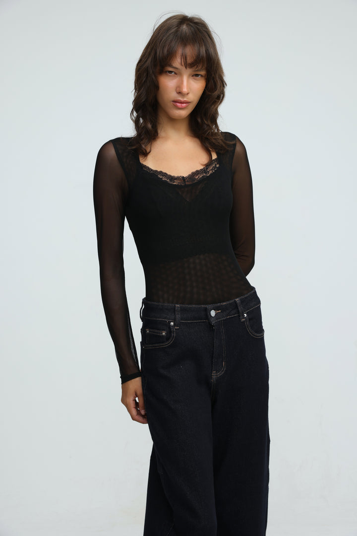 Stage Black Bodysuit