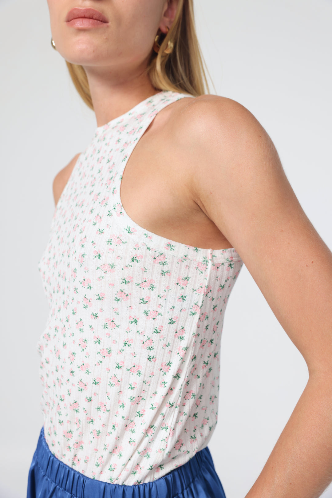 Saba White Floral Tank
