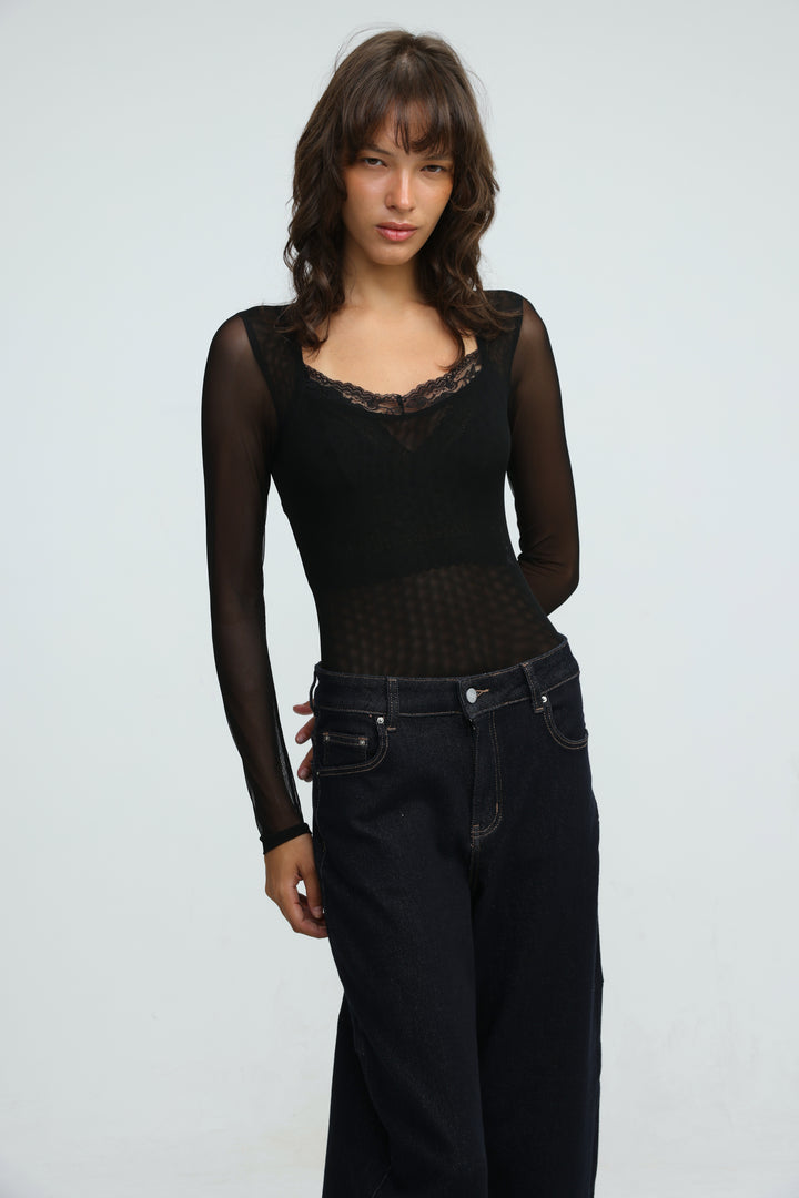 Stage Black Bodysuit