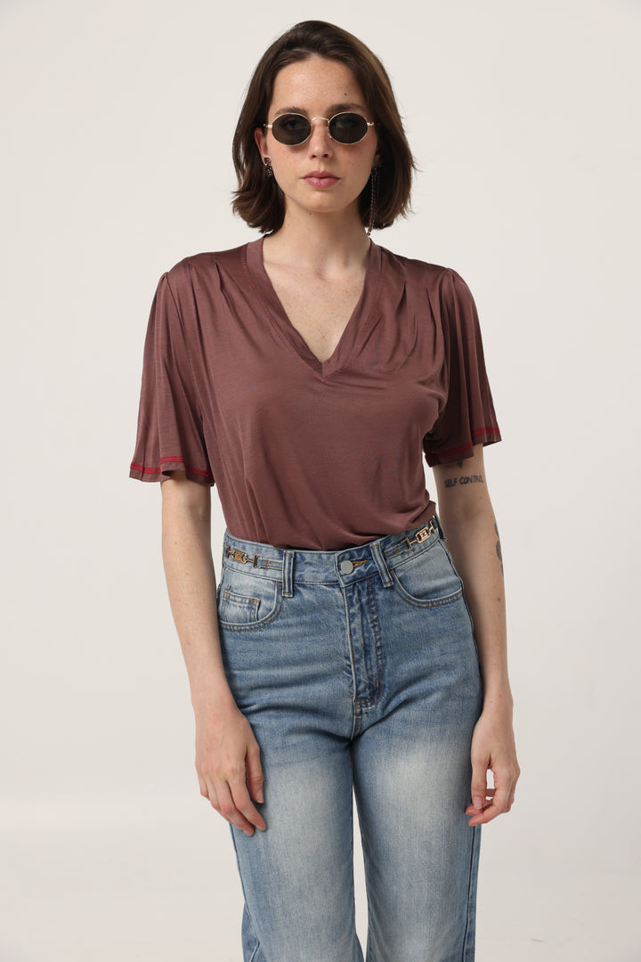 Clean Brown V T-Shirt