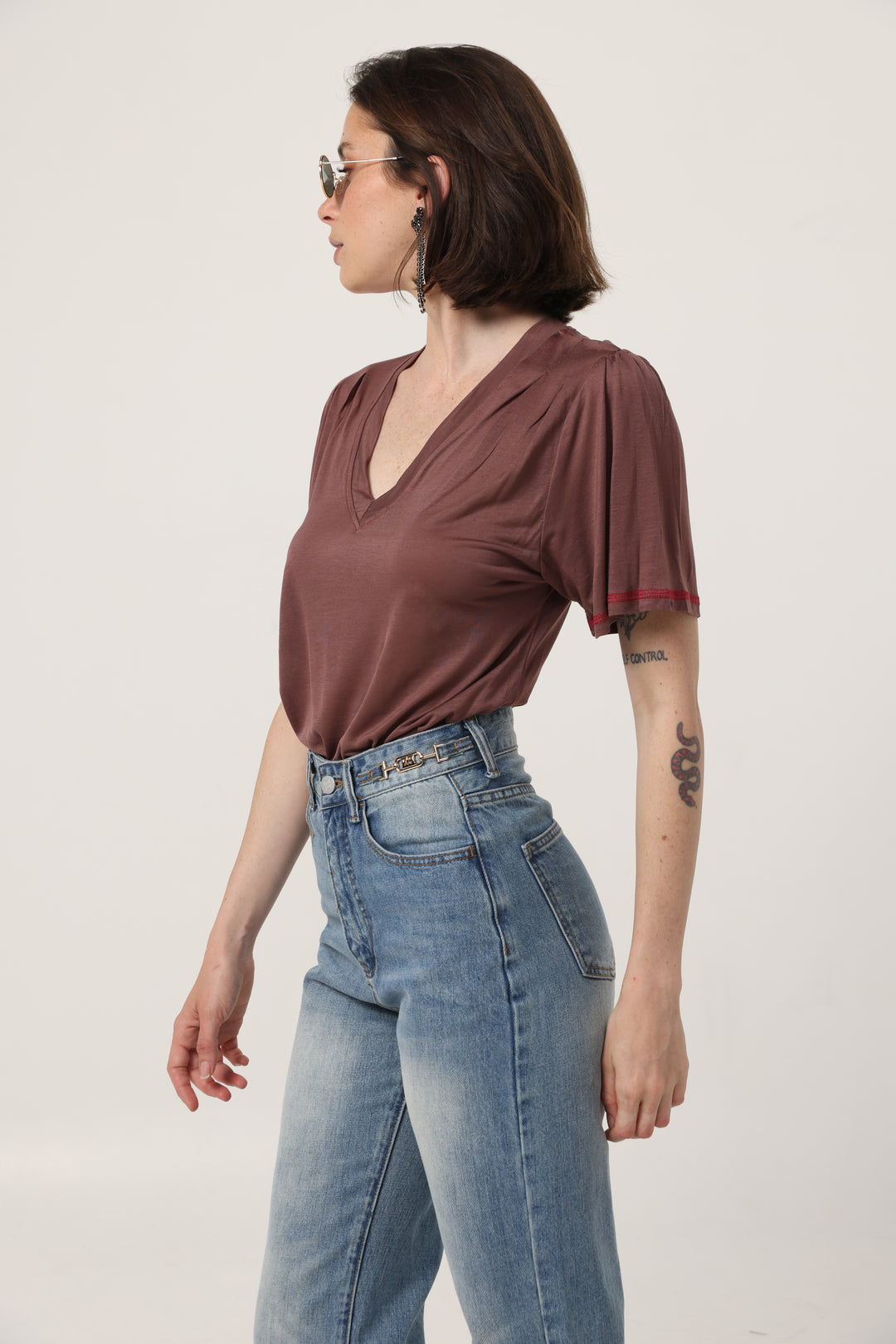 Clean Brown V T-Shirt