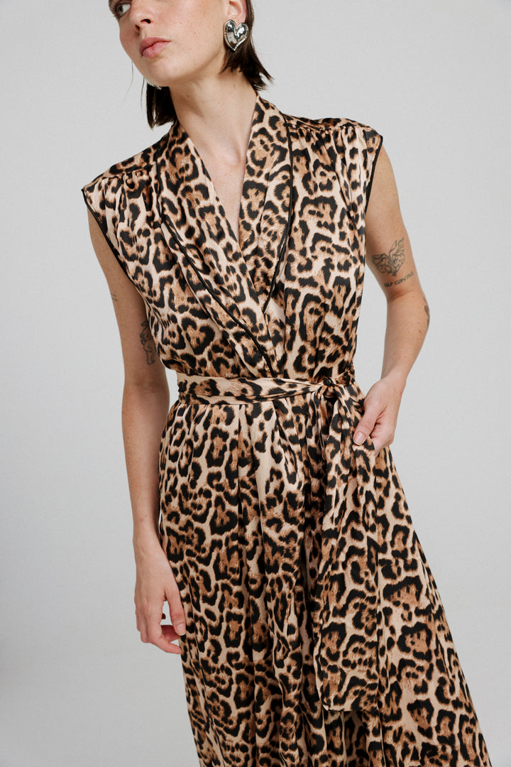 Wrap Leopard Dress