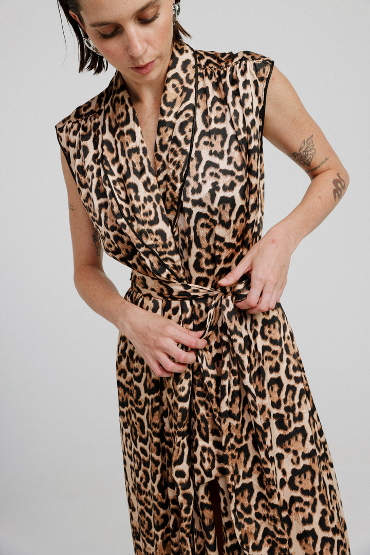 Wrap Leopard Dress