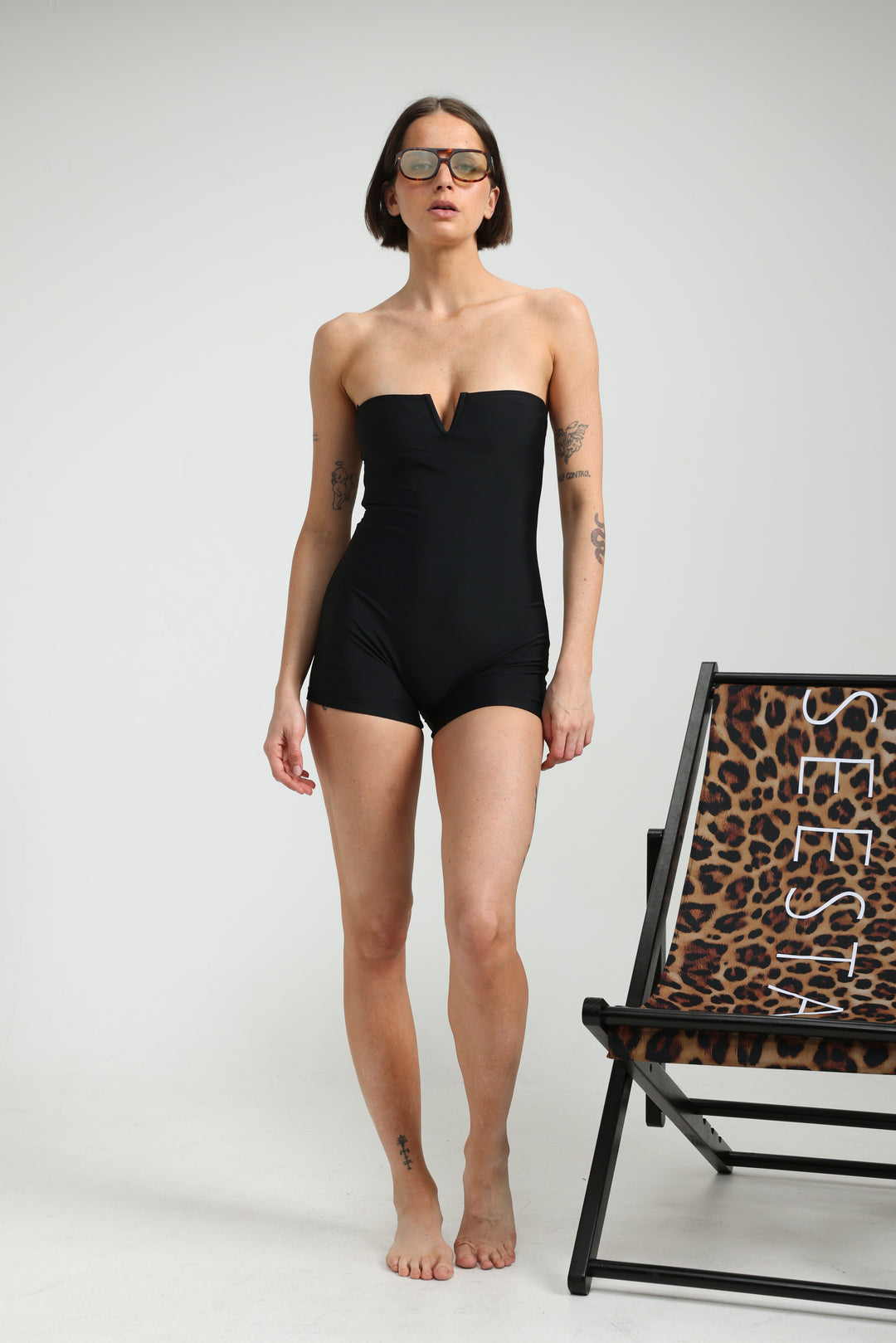 Pop Art Black Swimsuit