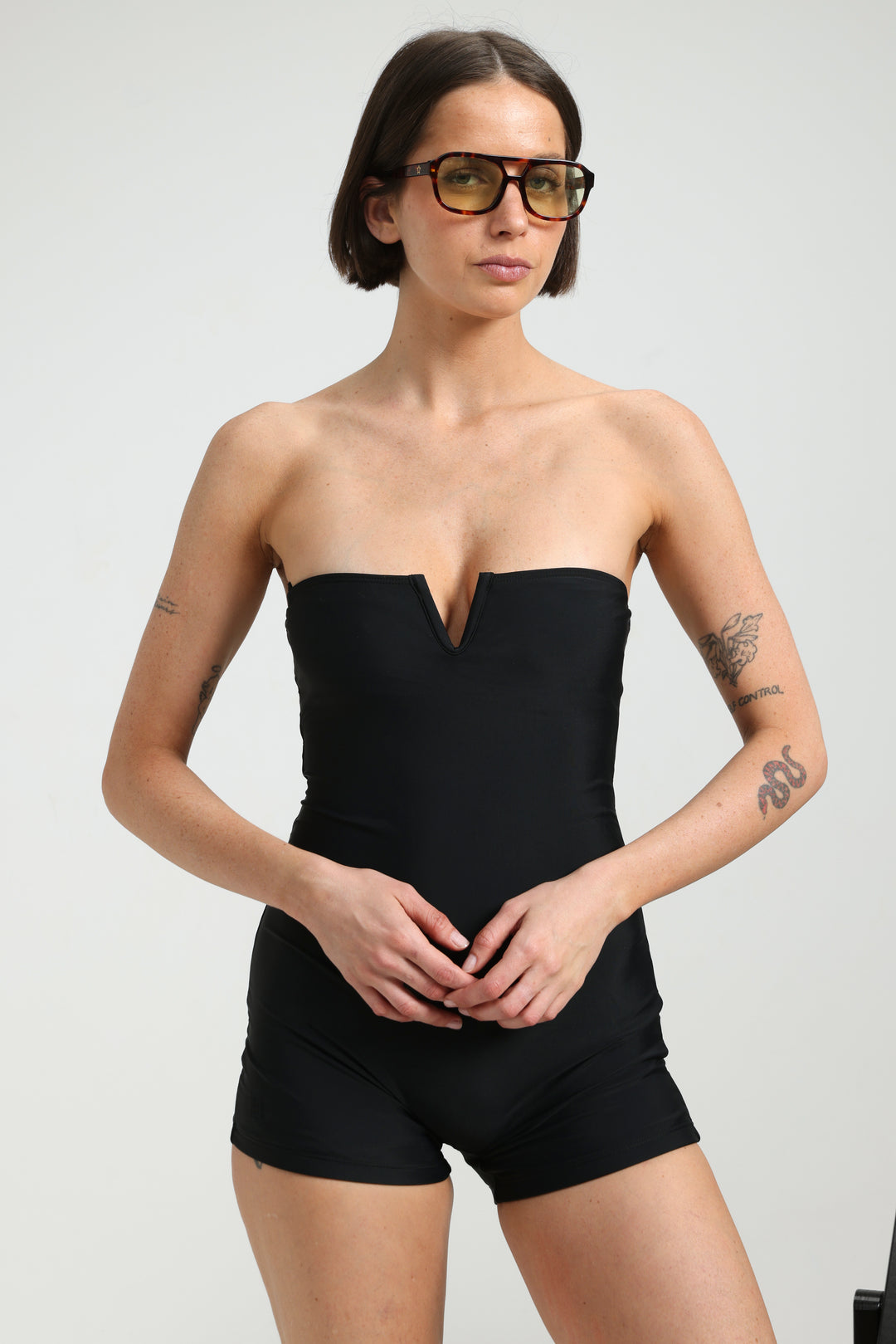 Pop Art Black Swimsuit