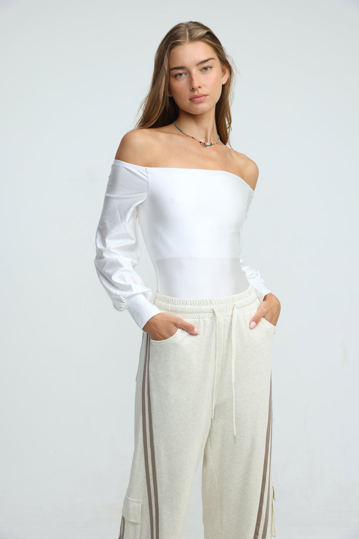 Era White Off Shoulder Bodysuit