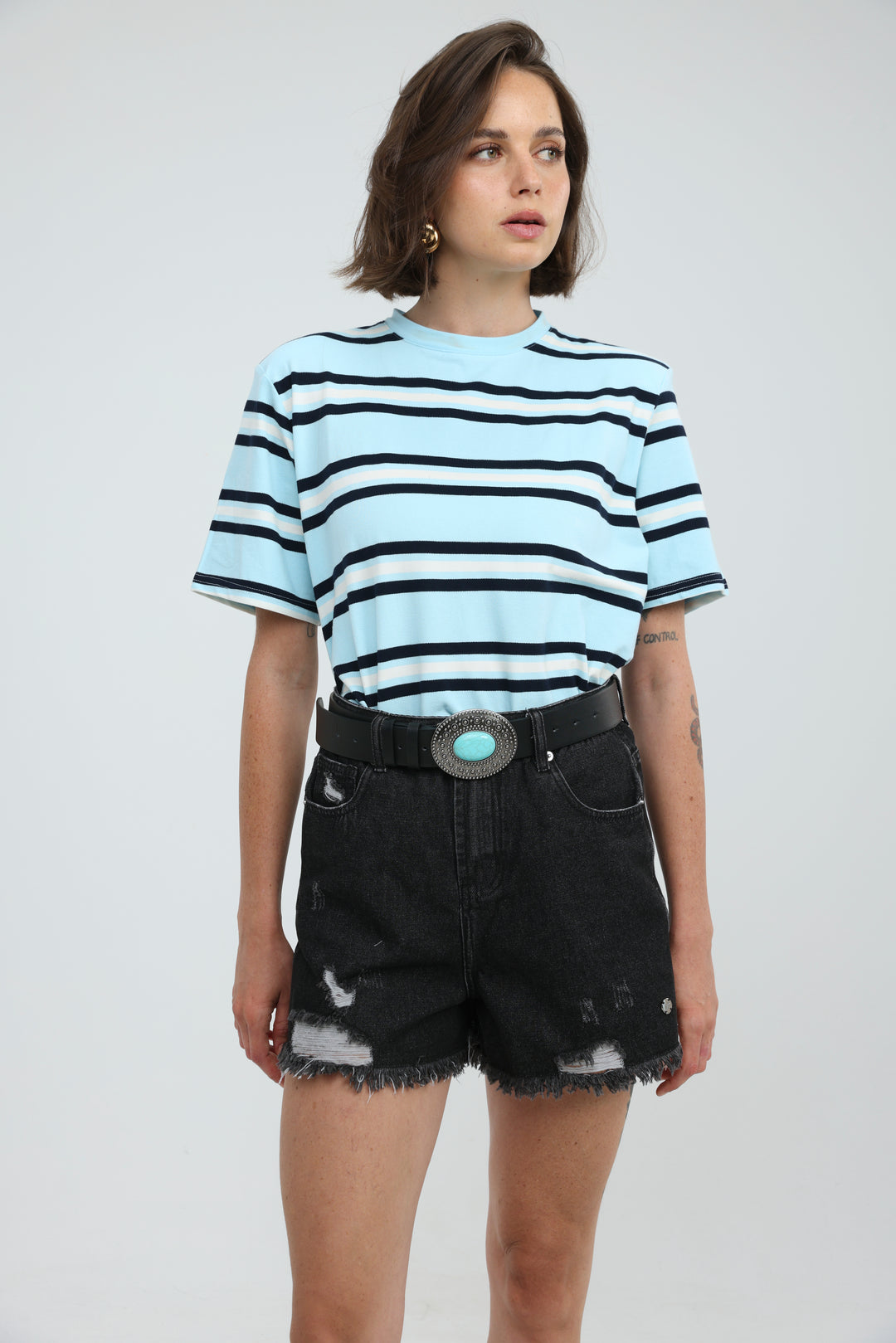 Turquoise Buckle Black Belt