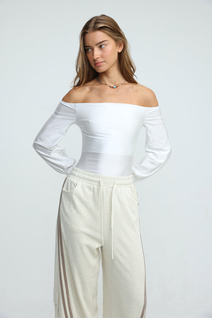 Era White Off Shoulder Bodysuit
