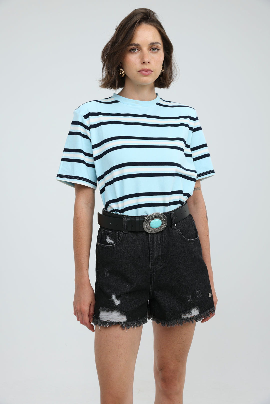 Cocoonut Light Blue Striped T-Shirt