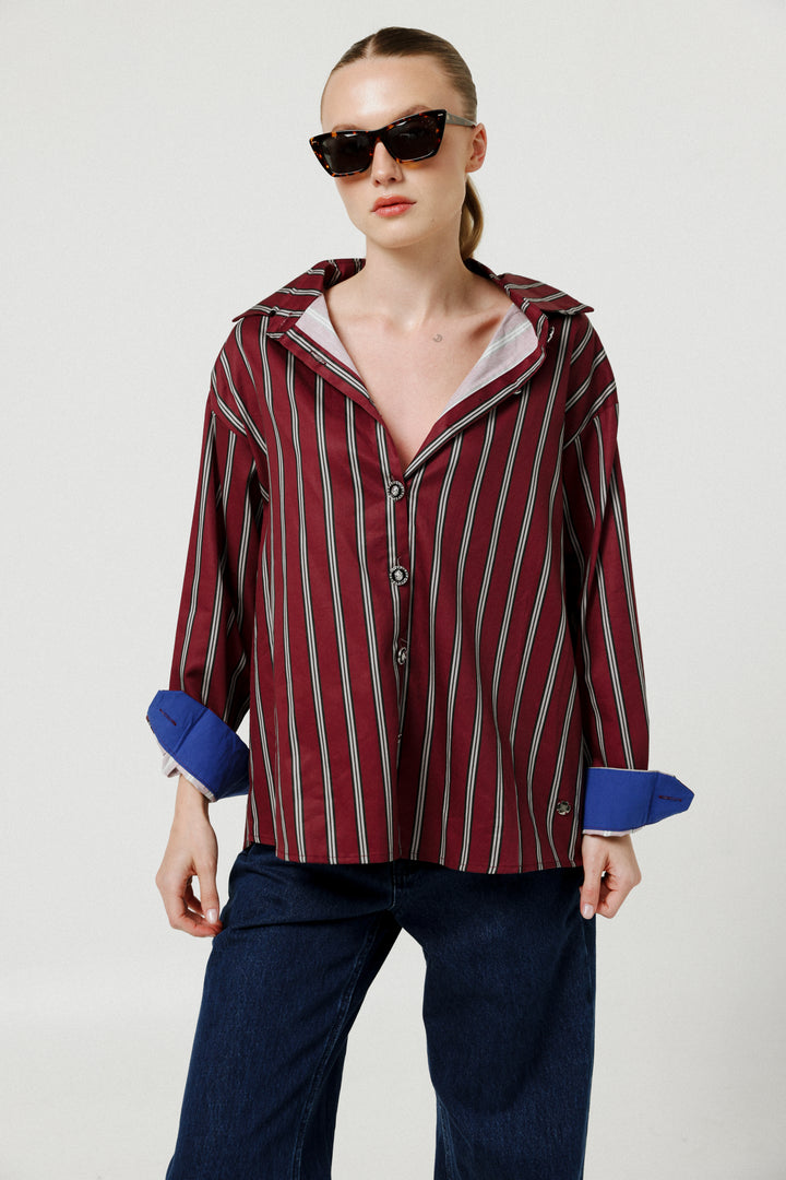 Crown Wine Buttoned Shirt