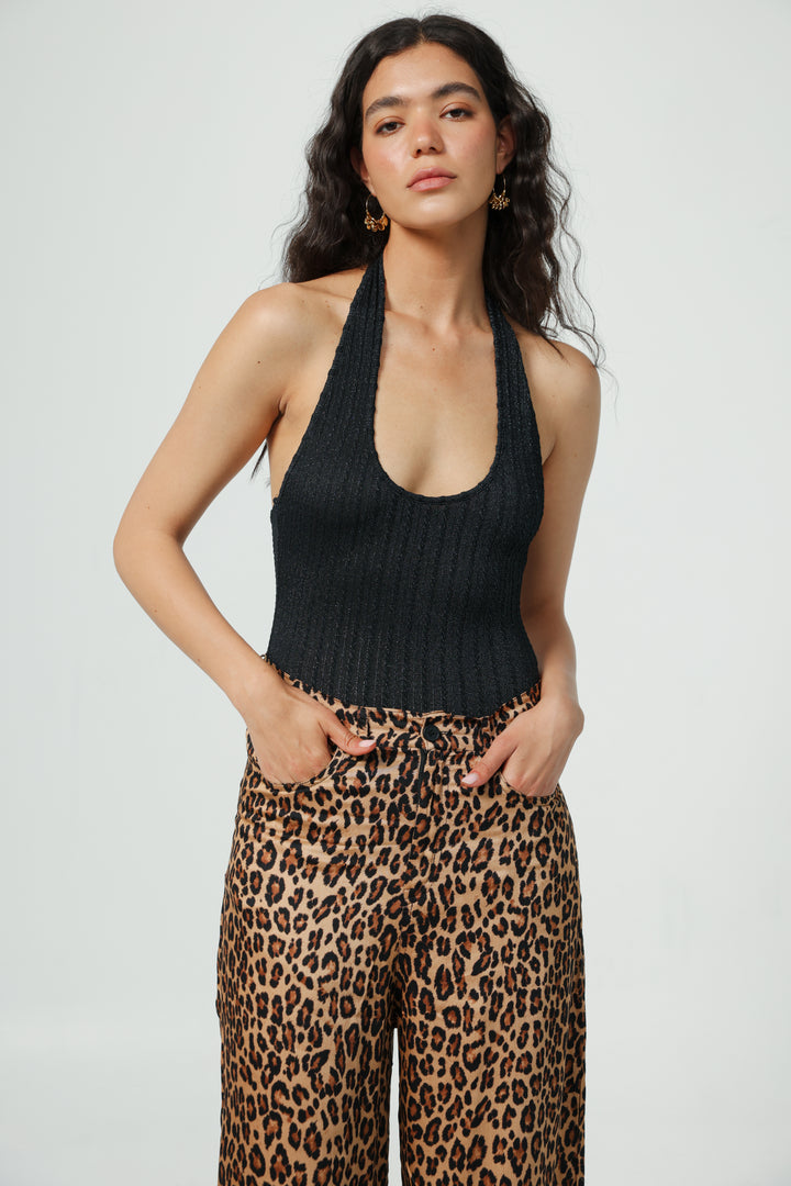 Believe Black Bodysuit
