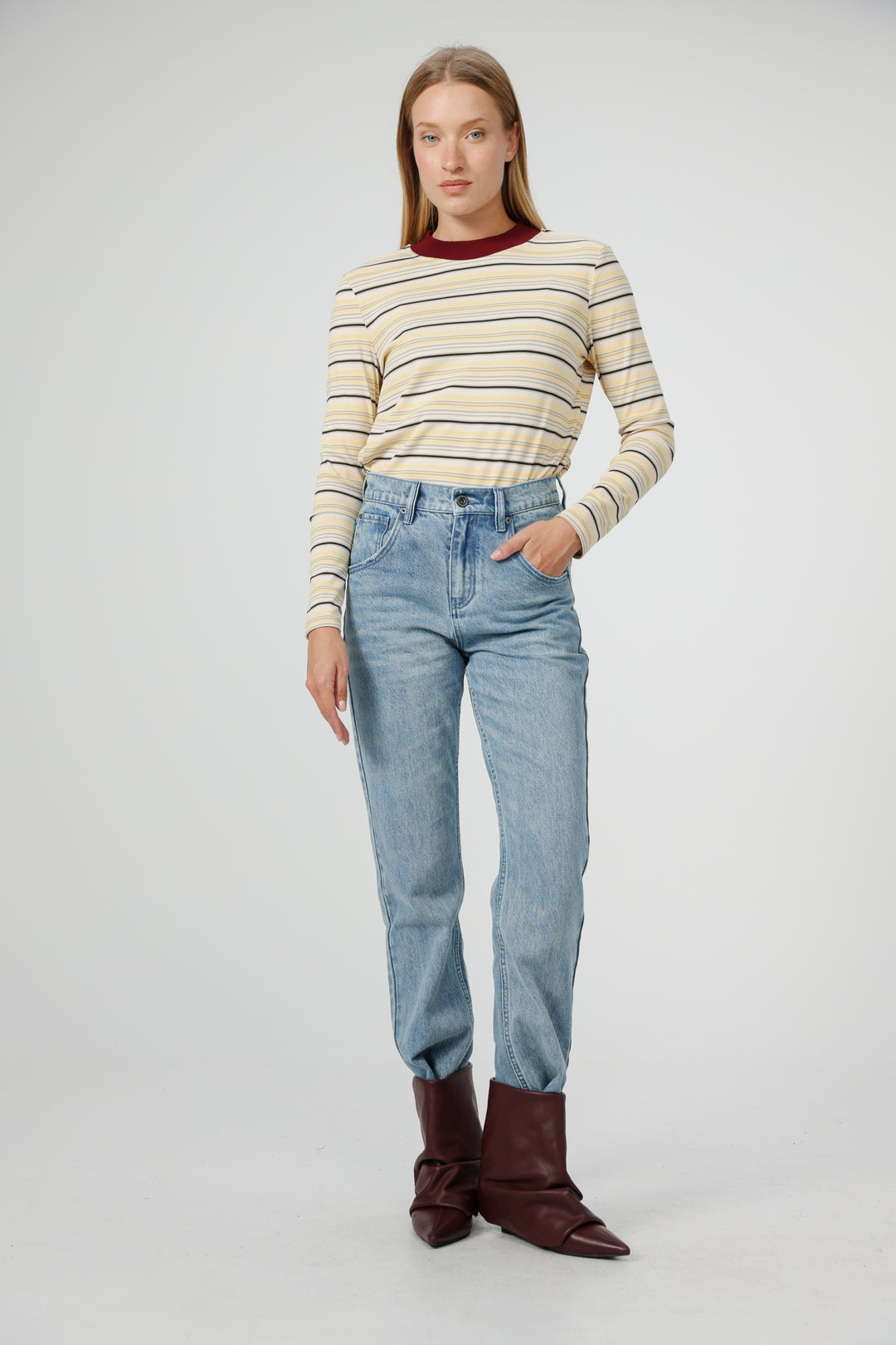 Rebase Yellow Striped Shirt