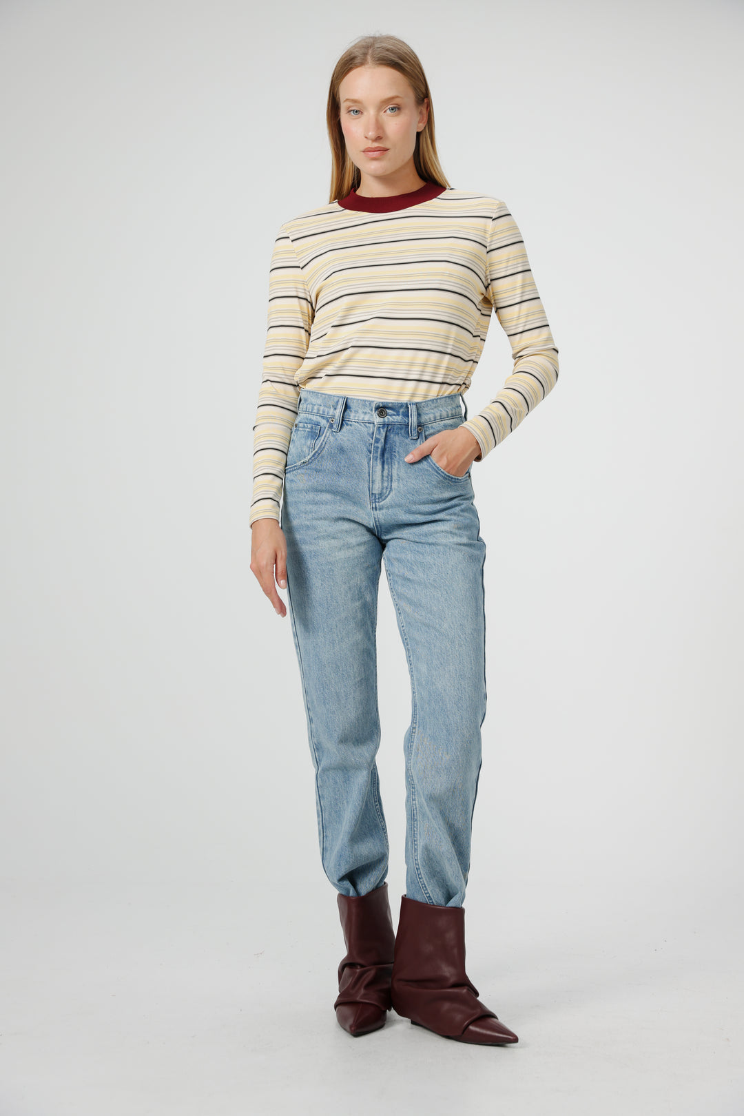 Rebase Yellow Striped Shirt