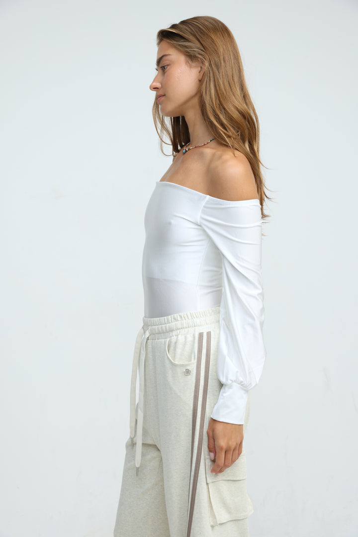 Era White Off Shoulder Bodysuit