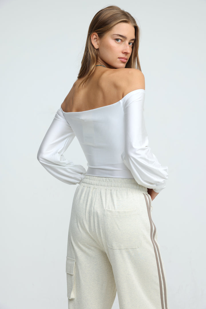 Era White Off Shoulder Bodysuit
