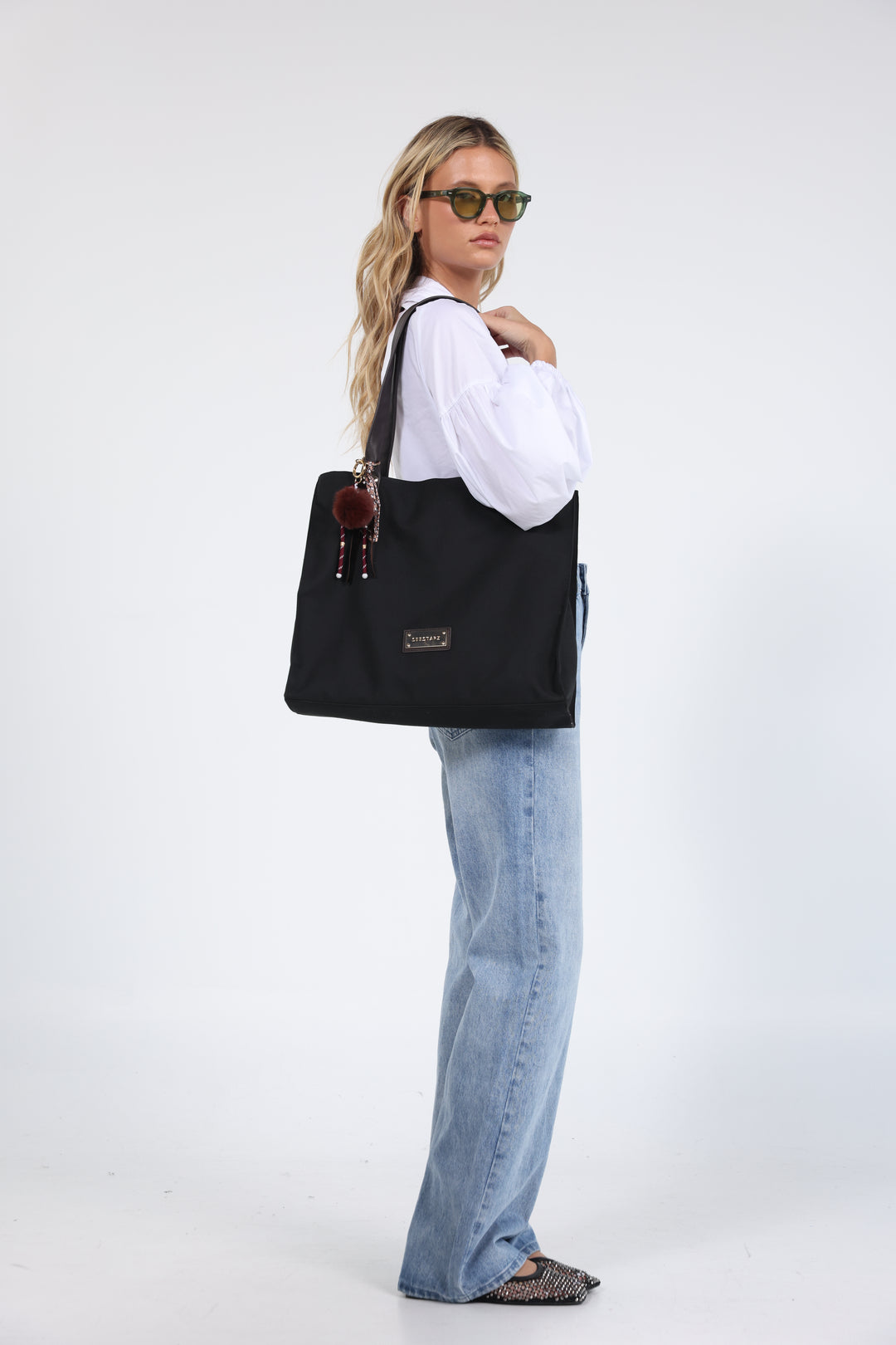 Black Travel Tote Bag