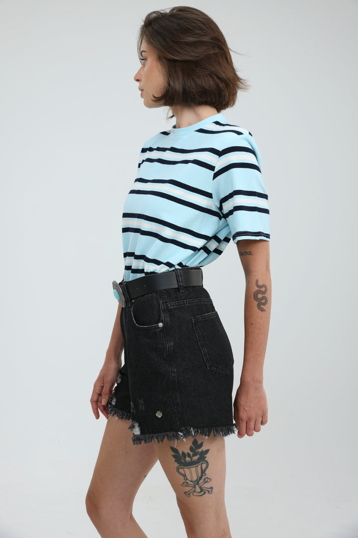 Cocoonut Light Blue Striped T-Shirt