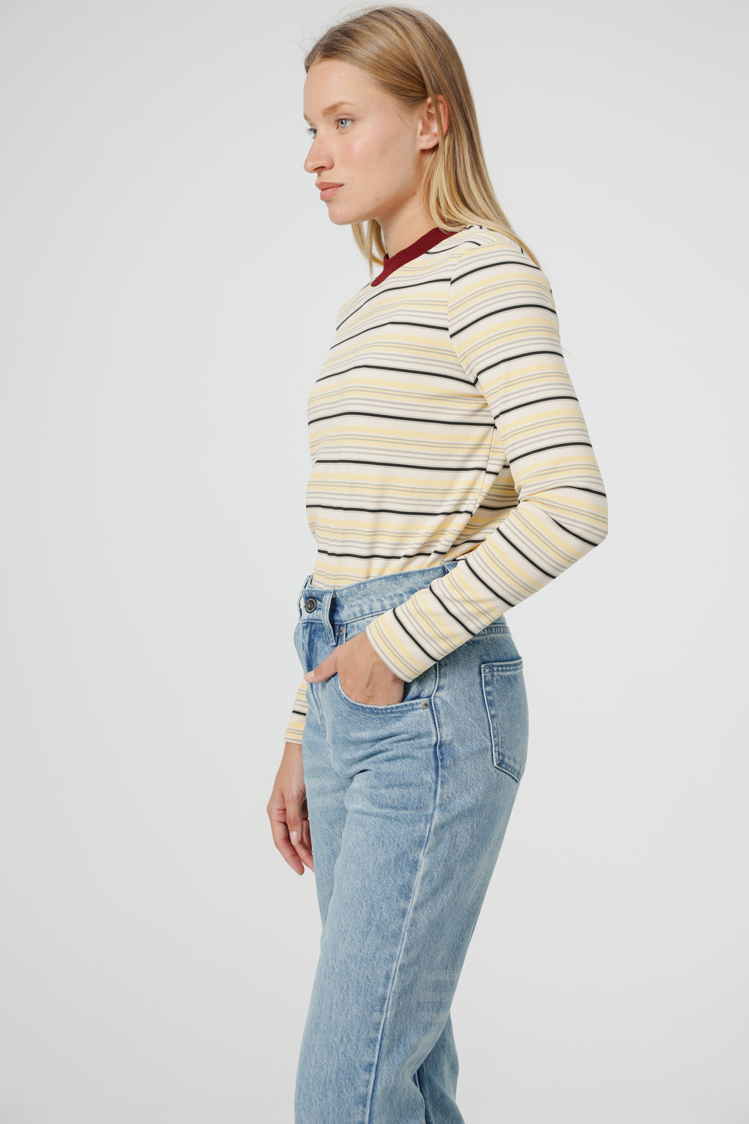 Rebase Yellow Striped Shirt
