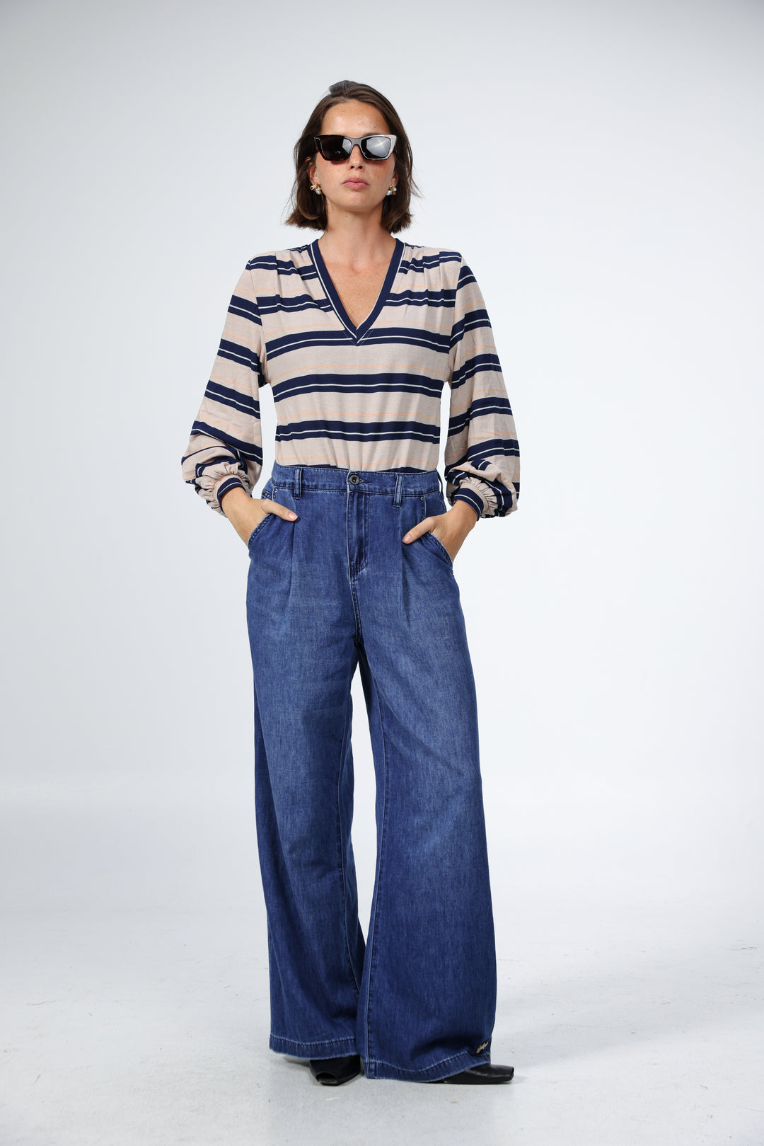 Vivoosh Navy Striped Shirt