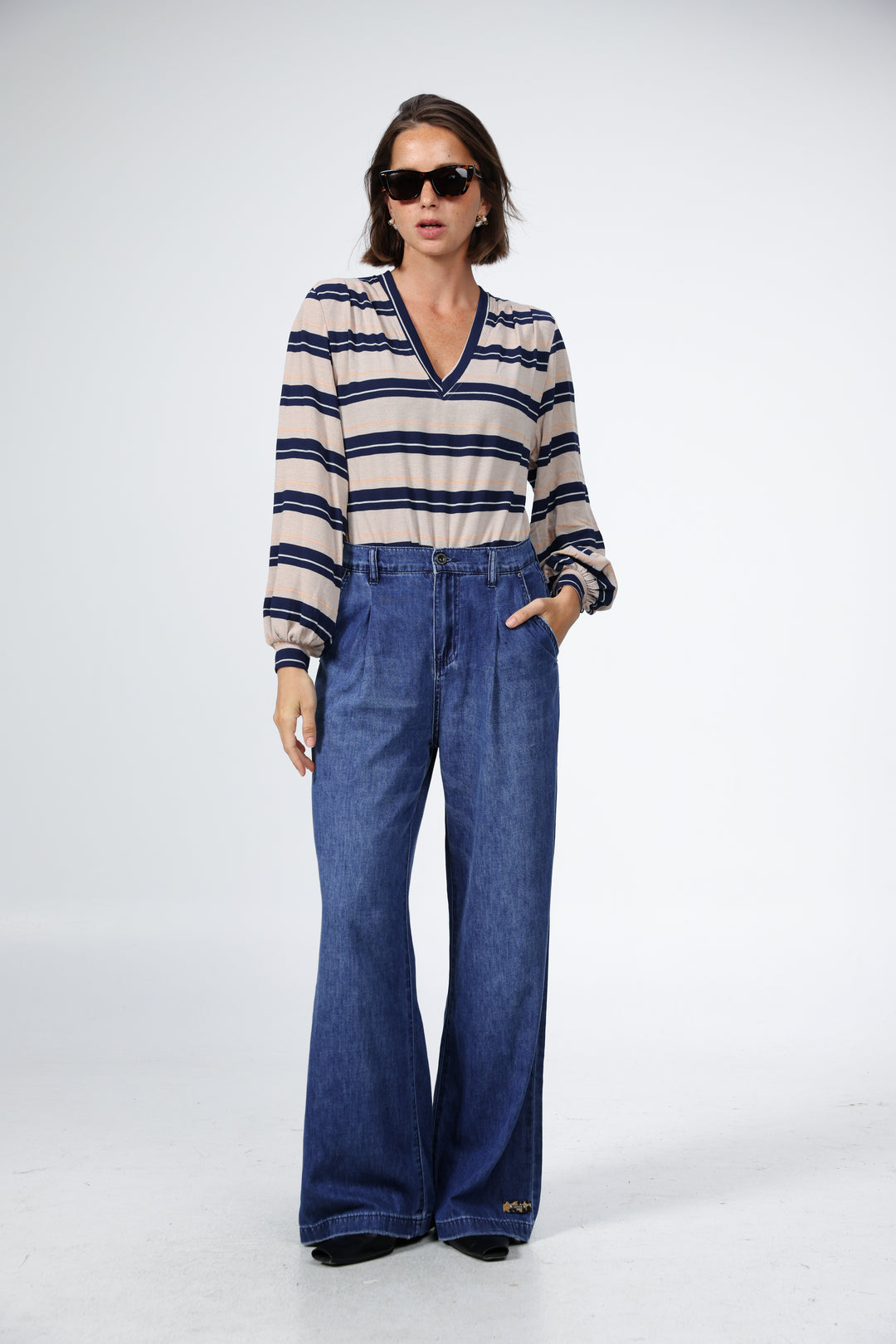 Vivoosh Navy Striped Shirt