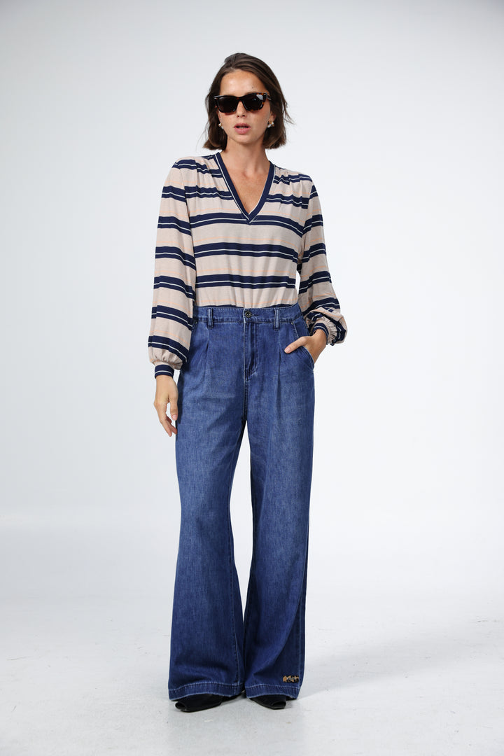 Vivoosh Navy Striped Shirt