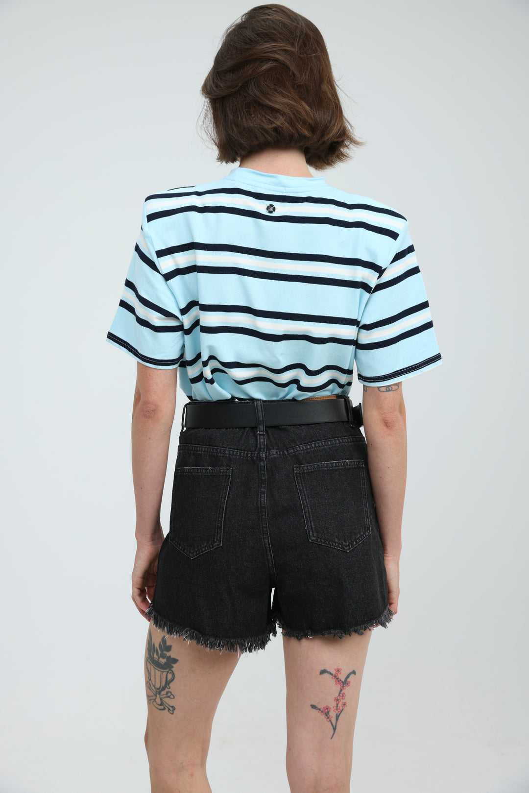 Star 403 Black Denim Shorts