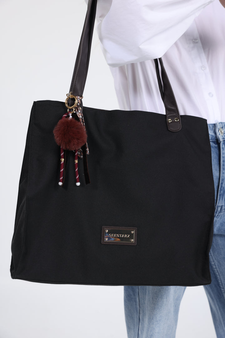 Black Travel Tote Bag